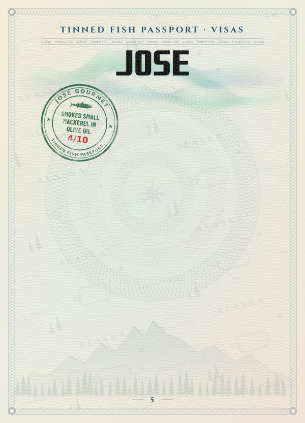 JOSÉ GOURMET visa page